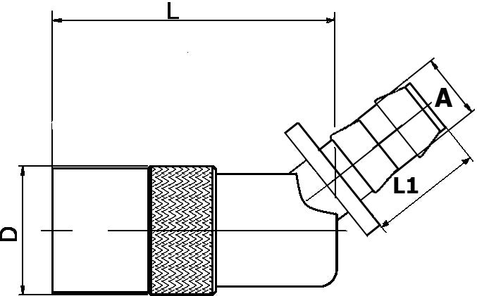 Coupler Push Lock, 45°