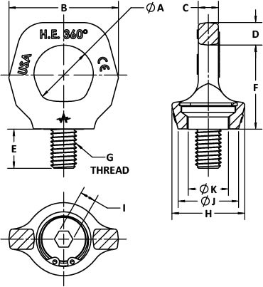 Hoist Eye 360® (lbs)