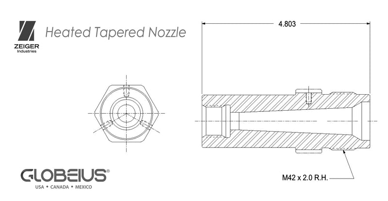 Heated Tapered Nozzle