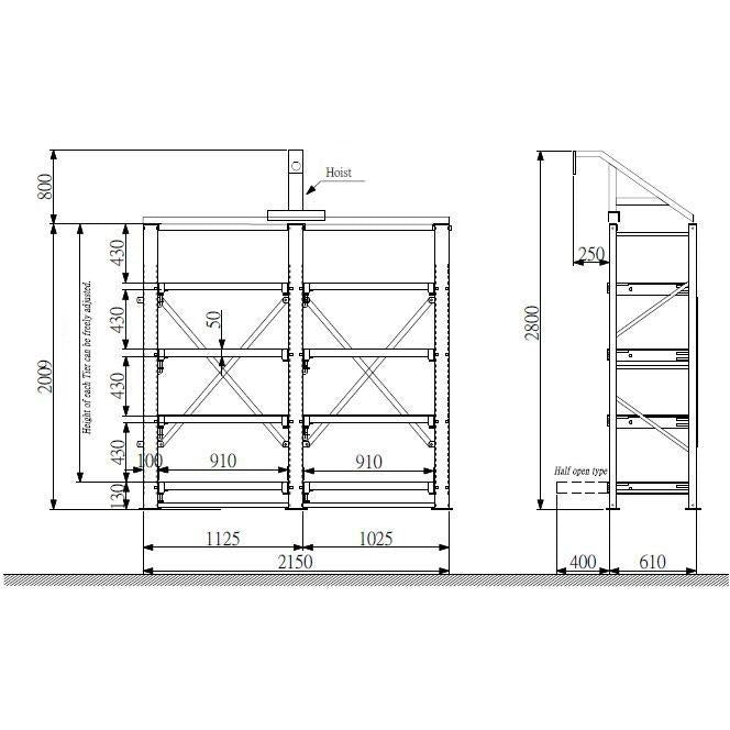 Mold Racks (4 Rows / 2 Columns) - Plastics Solutions USA