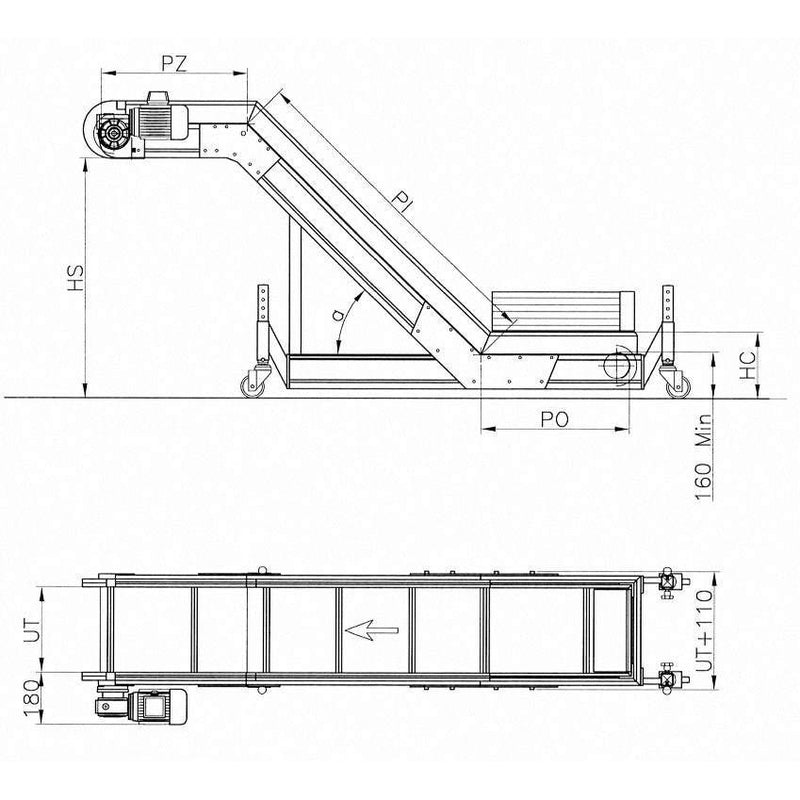 Inclined/Horizontal/Top Conveyor with PP/PA Modular Plastic Belt - Plastics Solutions USA